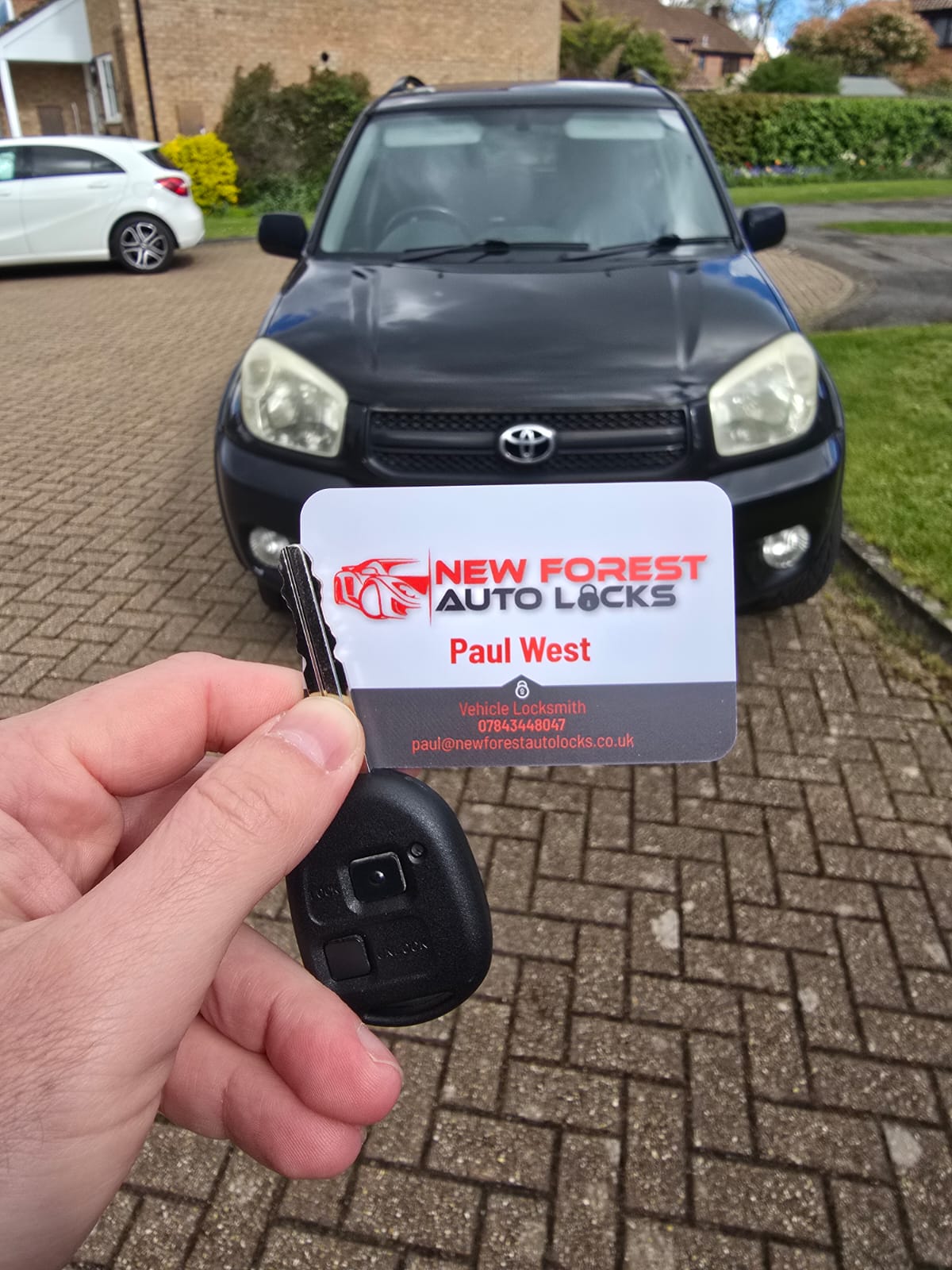 Spare key cut on-site for vehicle in the New Forest area
